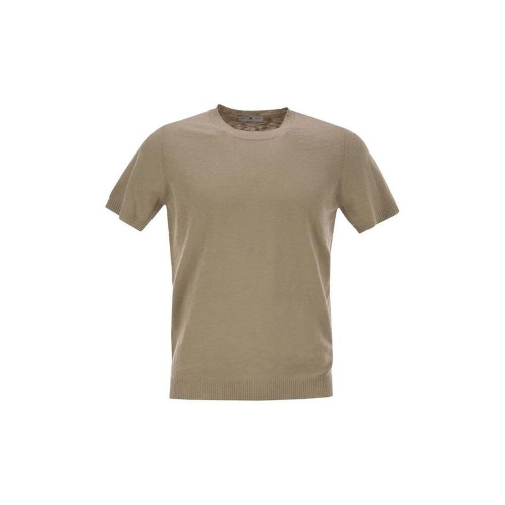 PT TORINO Men's Short Sleeve Crewneck Sweater Men Beige Sweaters & Cardigans